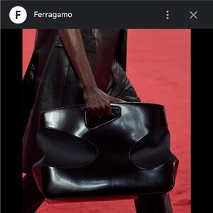 NWT Ferragamo Cutout Top Handle Crossbody Large Bag